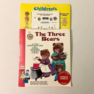 Vintage 1985 The  Three Bears Read Along Book Cassette Tape